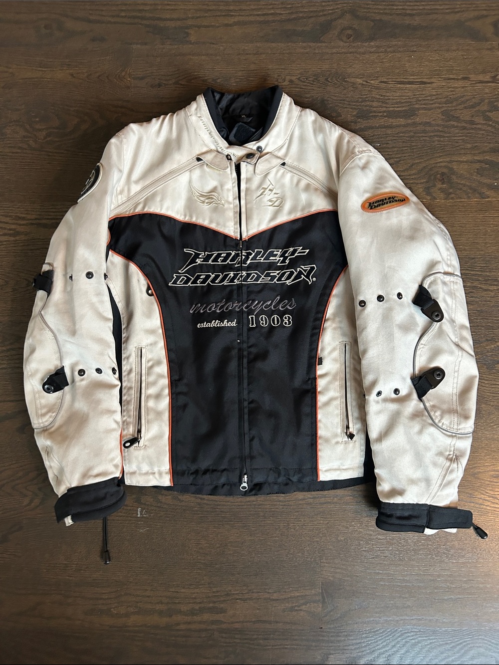 Harley-Davidson Black and White Performance Motorcycle Jacket